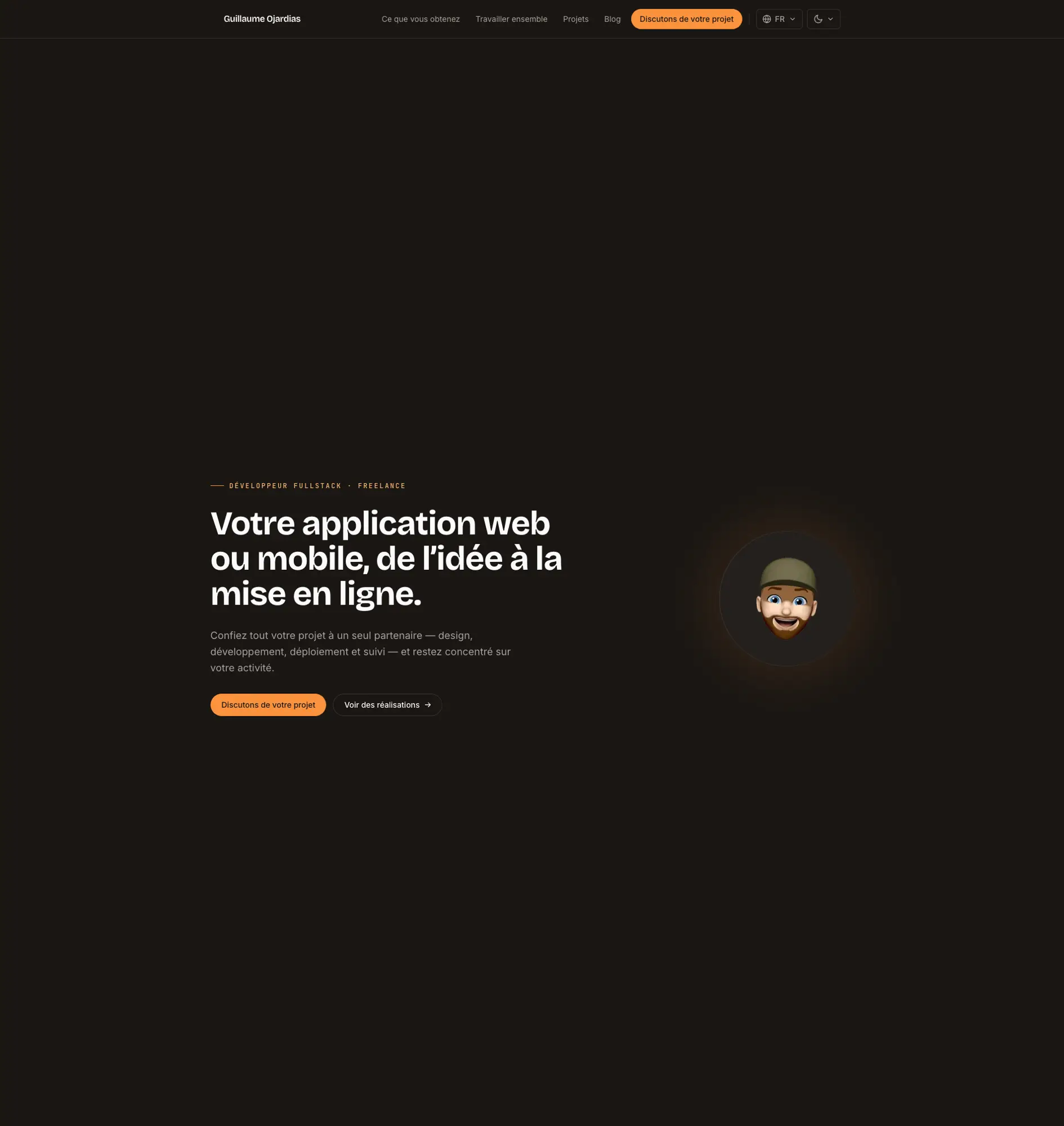 Aperçu du projet Site personnel