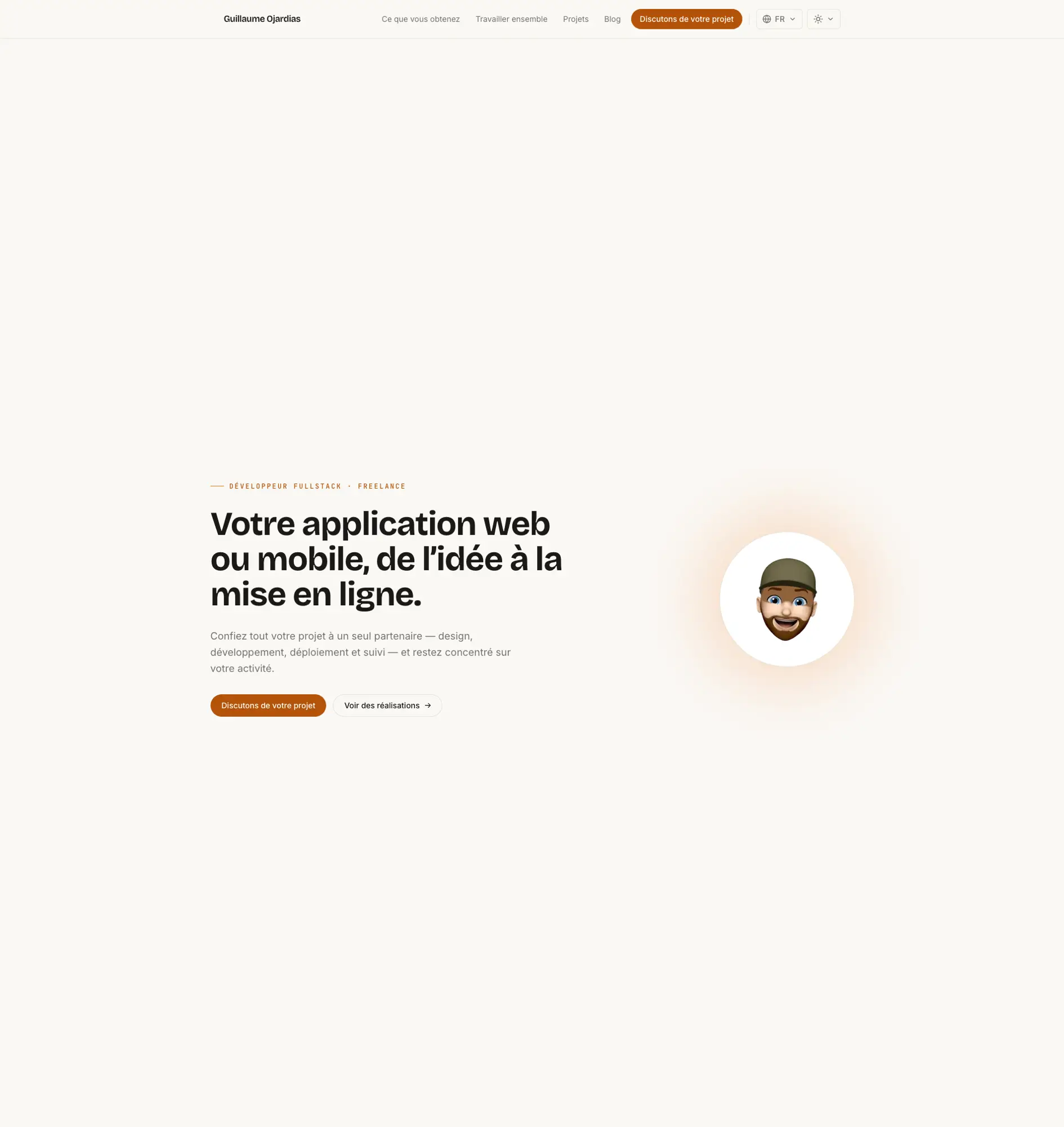 Aperçu du projet Site personnel